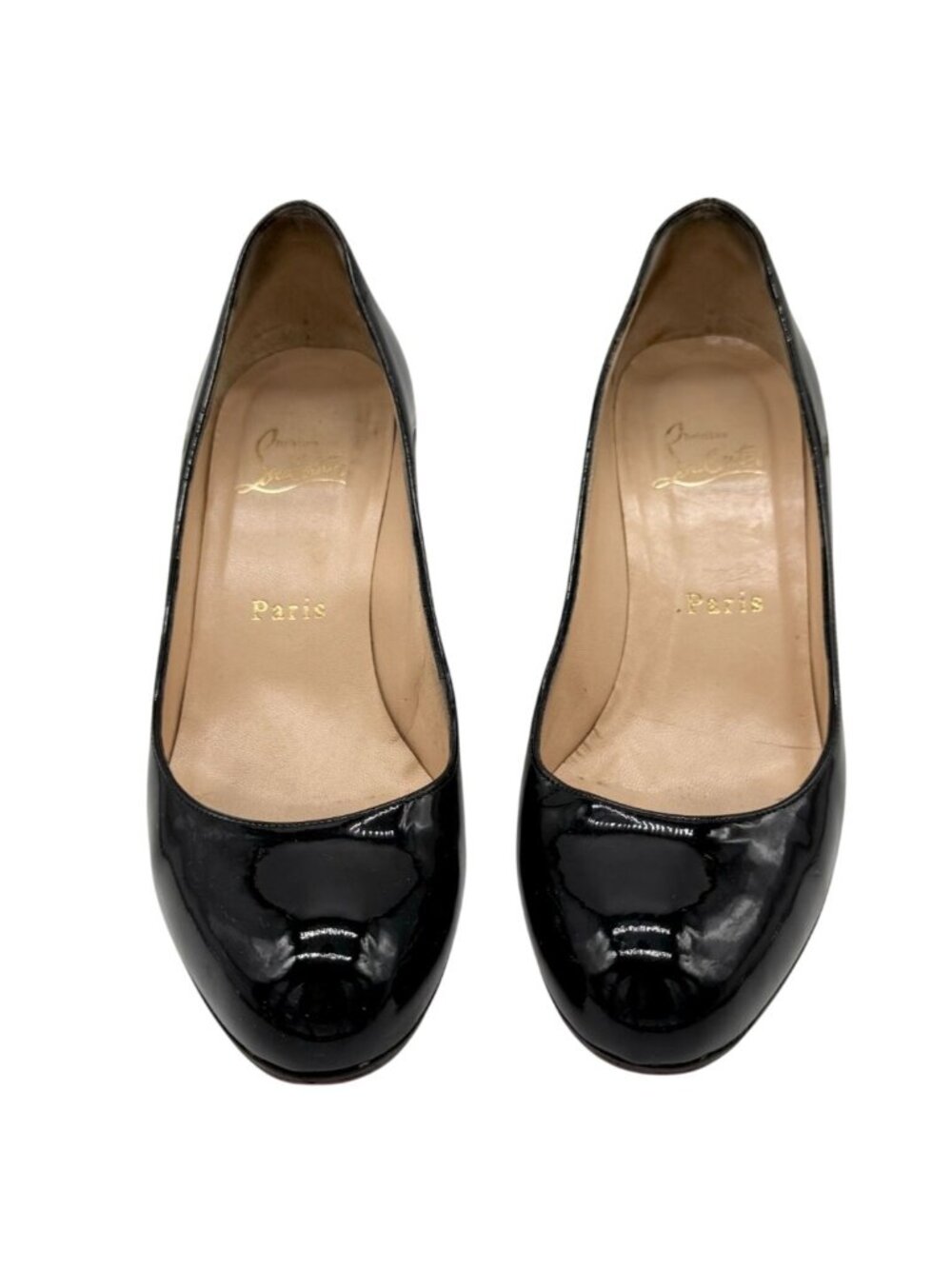 Christian Louboutin Simple Pump 70 Black Patent Leather Pumps - Size 37 - Picture 2 of 10